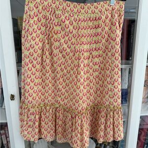 Vintage Lilly Pulitzer Pink & Green Smocked Skirt – Size XS